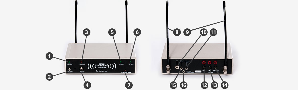 Parts of the transmitter